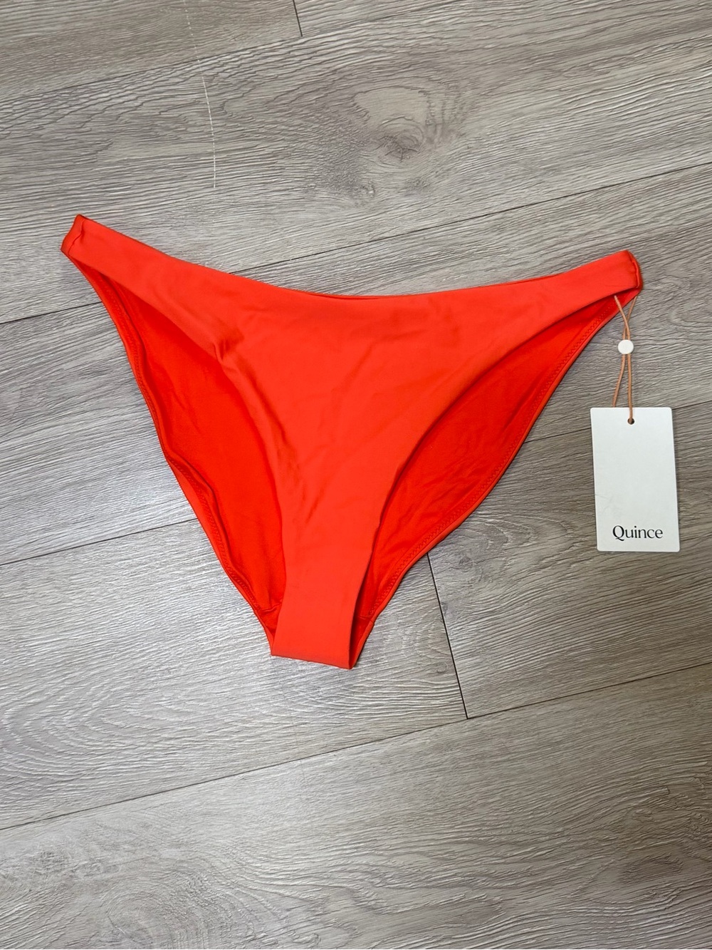 Quince Italian Low-Rise Bright Orange Bikini Bottoms